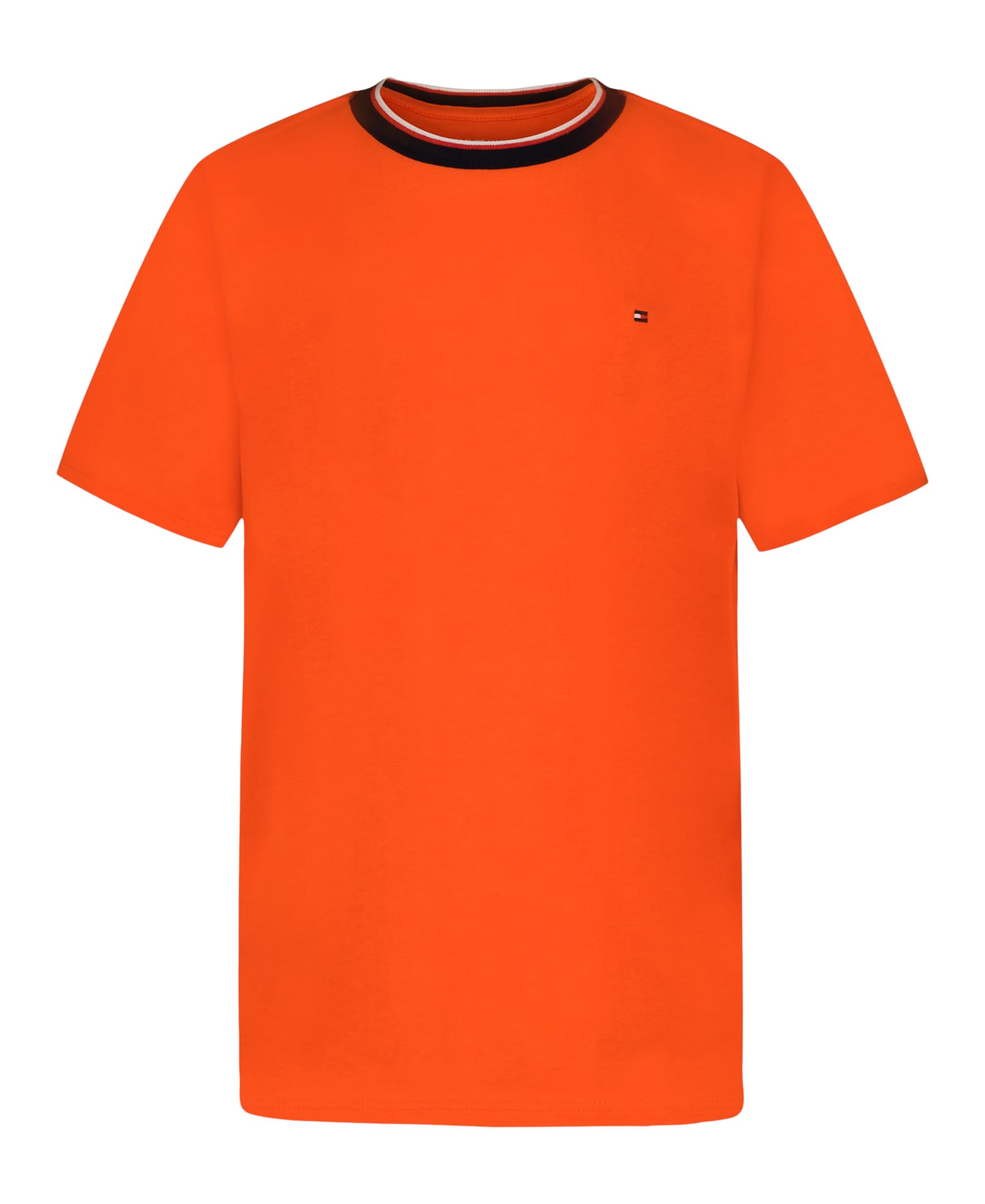 Tommy Hilfiger Boys' Short Sleeve YD Ringer Crew Neck T-Shirt, Soft, Comfortable, Relaxed Fit